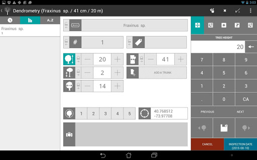 Screenshot aplikace Stromy pod kontrolou na Androidu
